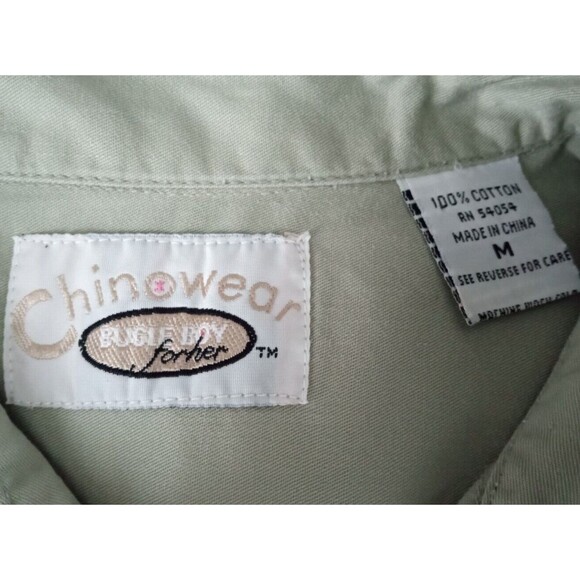 Chinowear Bugle Boy For Her Shirt  Women's Medium Green Button Down VTG - Picture 8 of 8